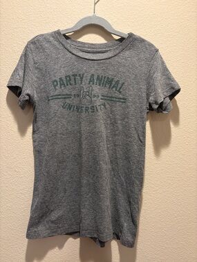 Tiny Whales Party Animal University Kids' Short Sleeve Tee - Gray